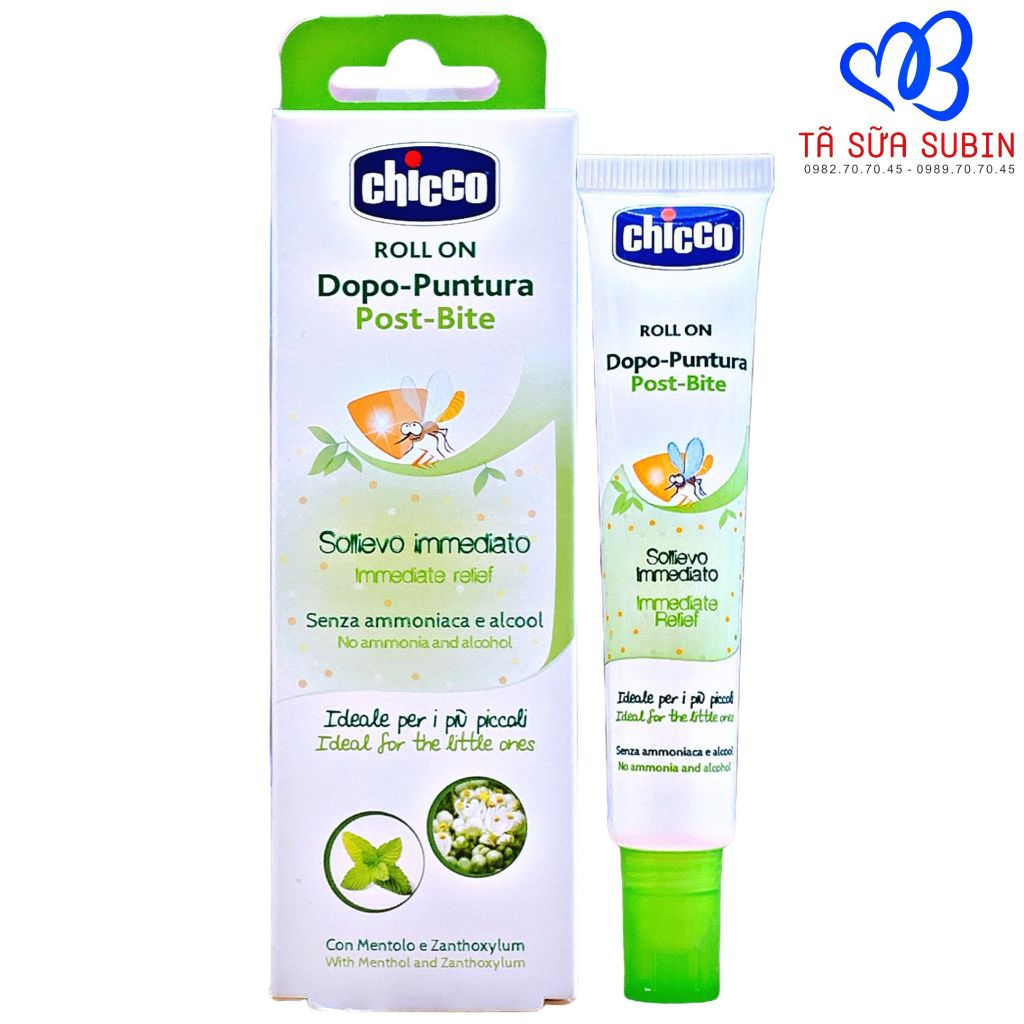 Lăn bôi vết muỗi, côn trùng căn chicco Ý 10ml