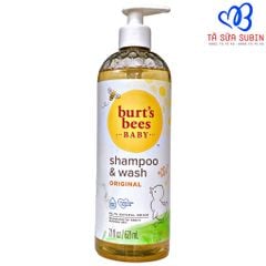 Sữa Tắm Gội Burtsbees Baby Mỹ 621ml