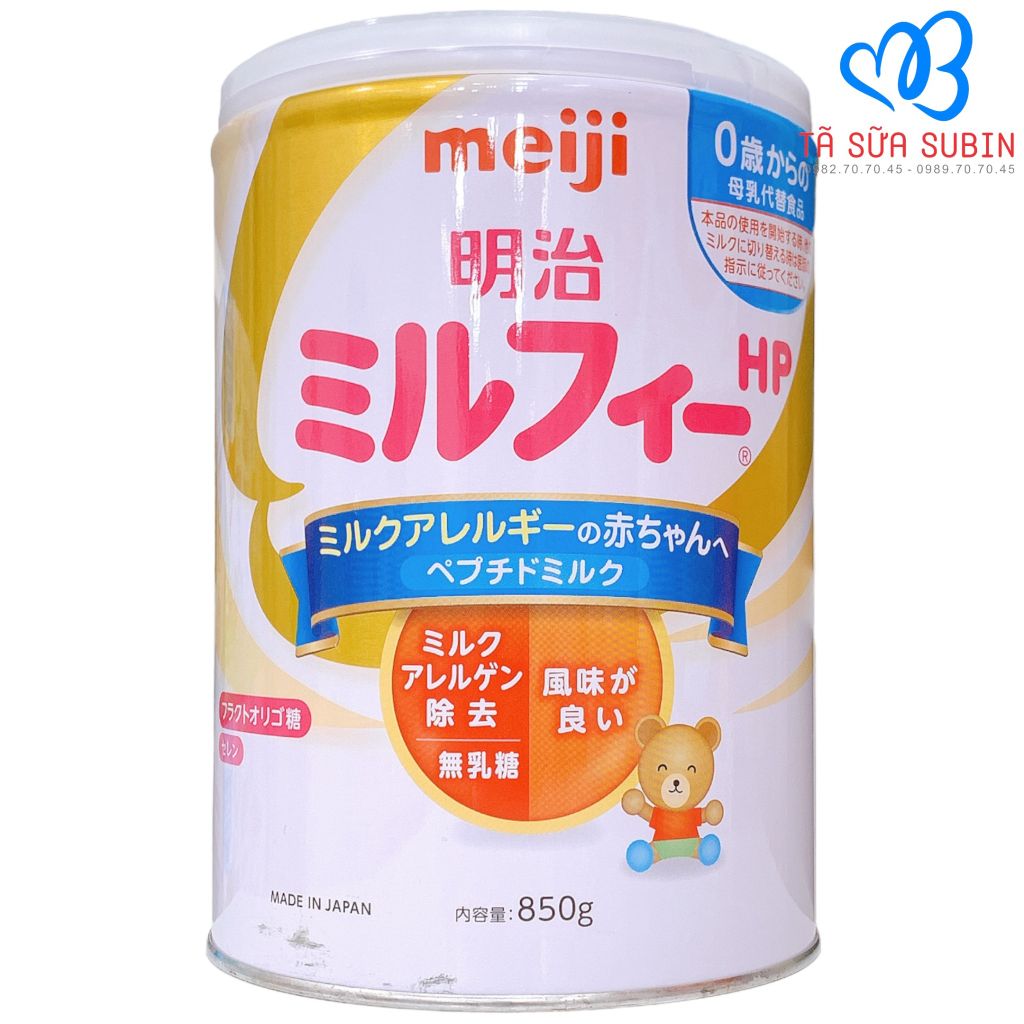 Sữa Meiji HP Nhật Bản 800gr Cho Bé bị dị ứng đạm sữa bò (Từ 0-3 tuổi) mẫu mới