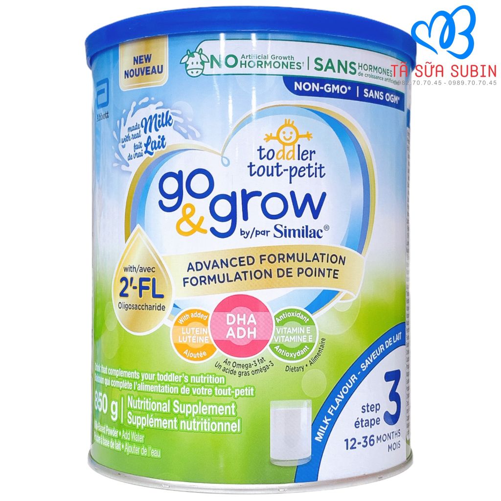 Sữa Similac Go And Grow Canada 850gr Vị Sữa Cho Bé Từ 1-3 Tuổi
