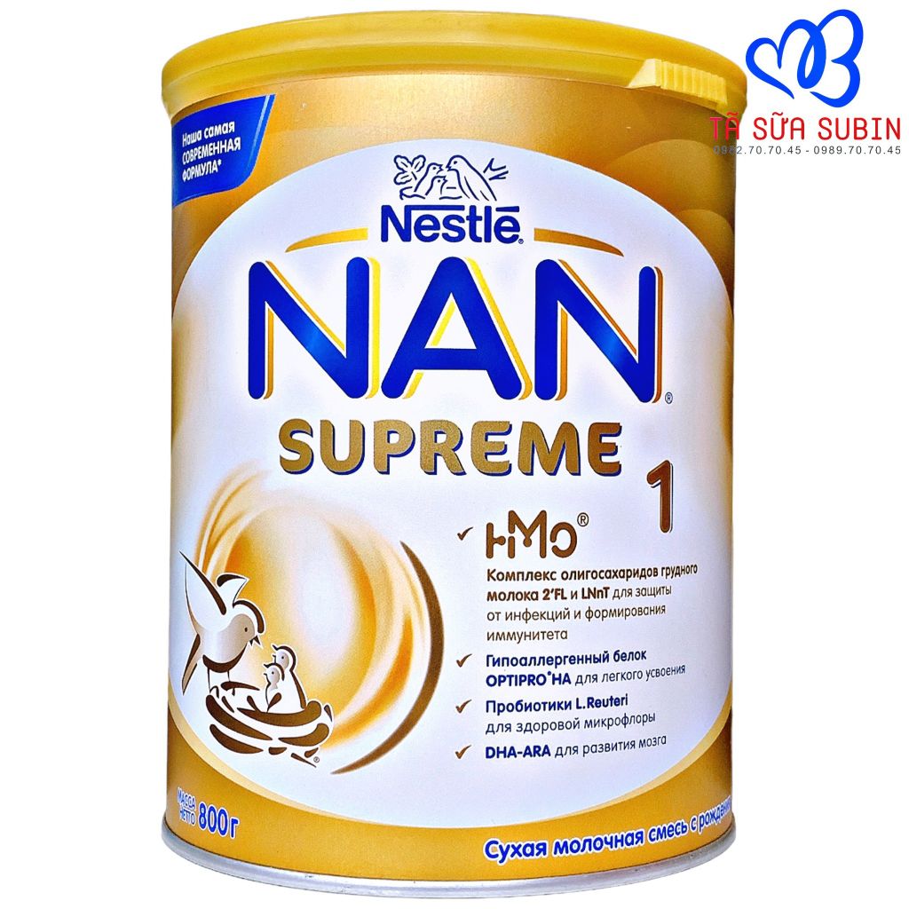 Sữa Nan Supreme Nga 800gr Số 1 Dành Cho Bé Dị Ứng (0-6 Tháng)