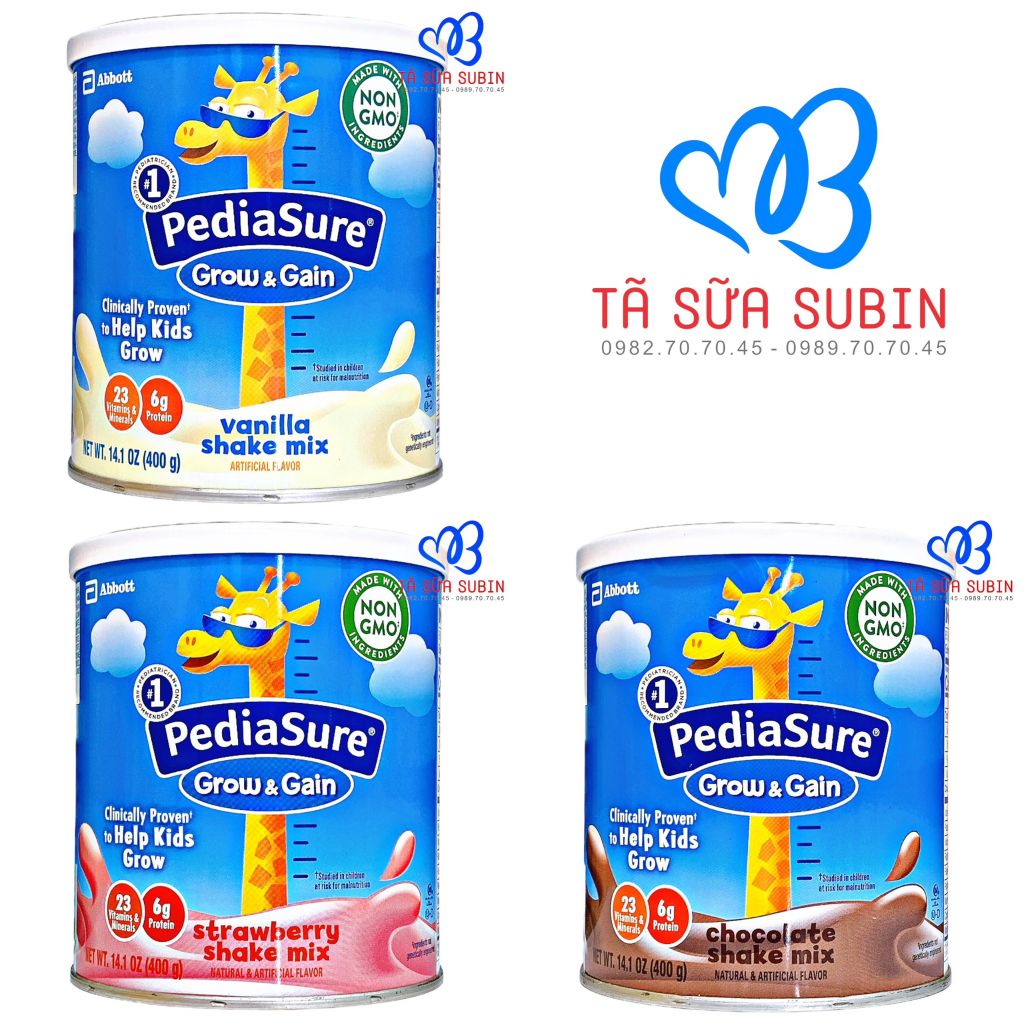 Sữa Pediasure Grow and Grain Non GMO Mỹ 400gr (2-13 Tuổi)