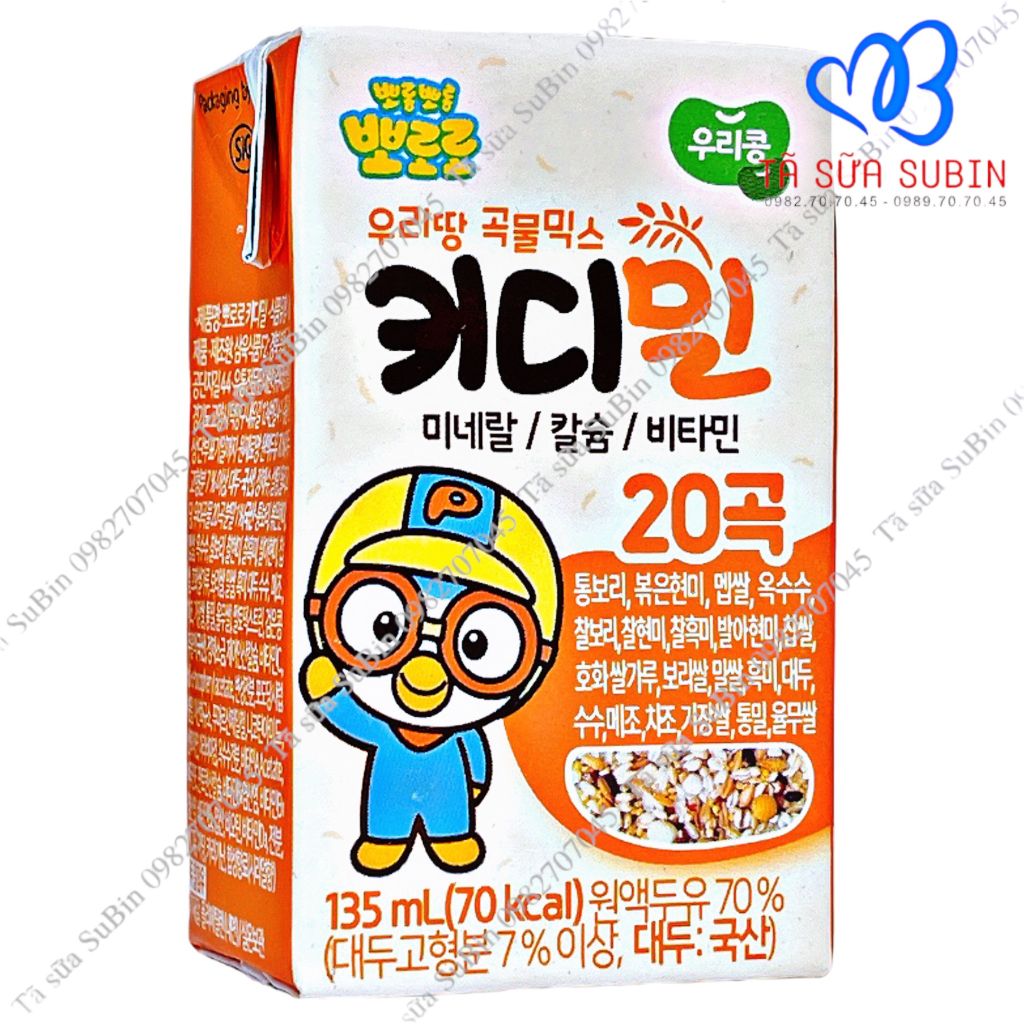 Sữa Hạt Pororo Hàn Quốc 135ml Bé từ 1 tuổi