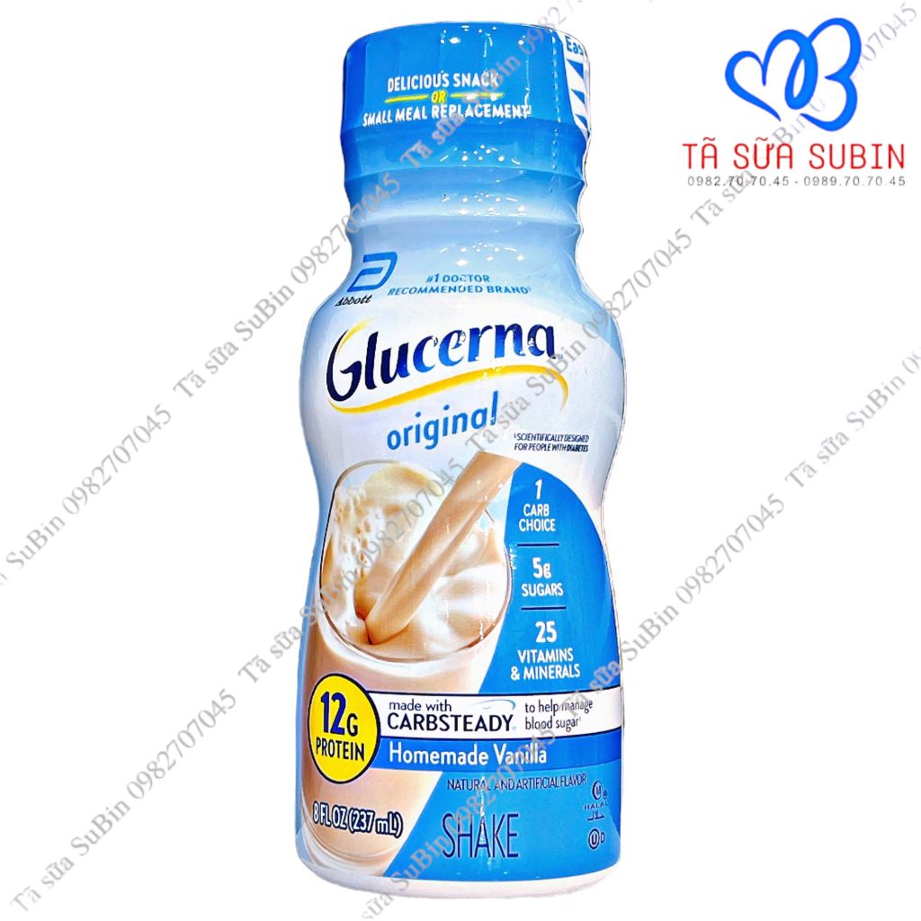 Sữa Nước Glucerna Mỹ 237ml Vị Vani Dành Cho Người Tiểu Đường