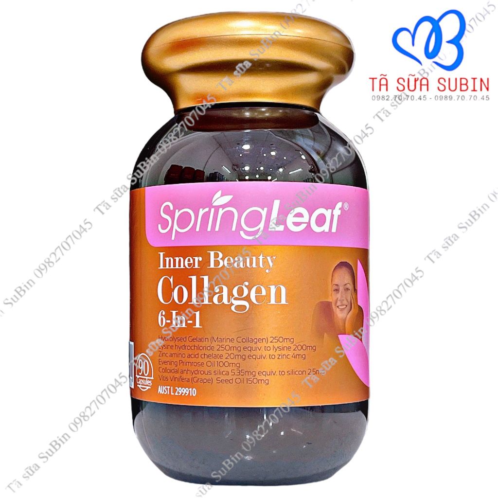 Viên uống Collagen chống lão hóa Spring Leaf Inner Beauty Collagen Plus 90 viên