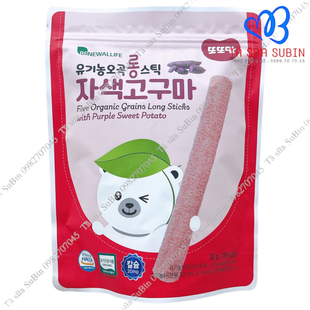 Bánh Gạo Que Hữu Cơ Renewallife Hàn Quốc 30g