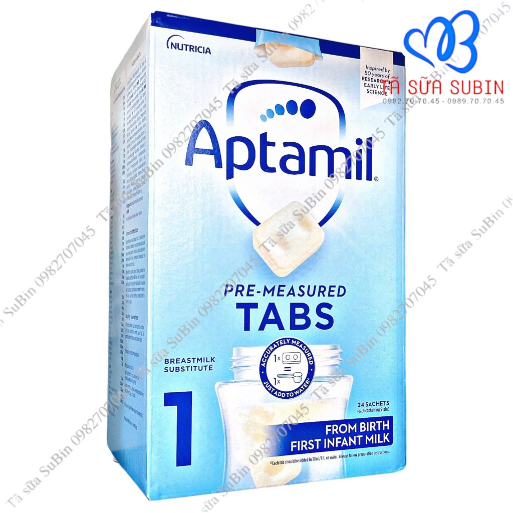 Sữa Aptamil Dạng Thanh Pre-Mesured Tabs Ạnh 24 Thanh Số 1 (0-6 tháng)