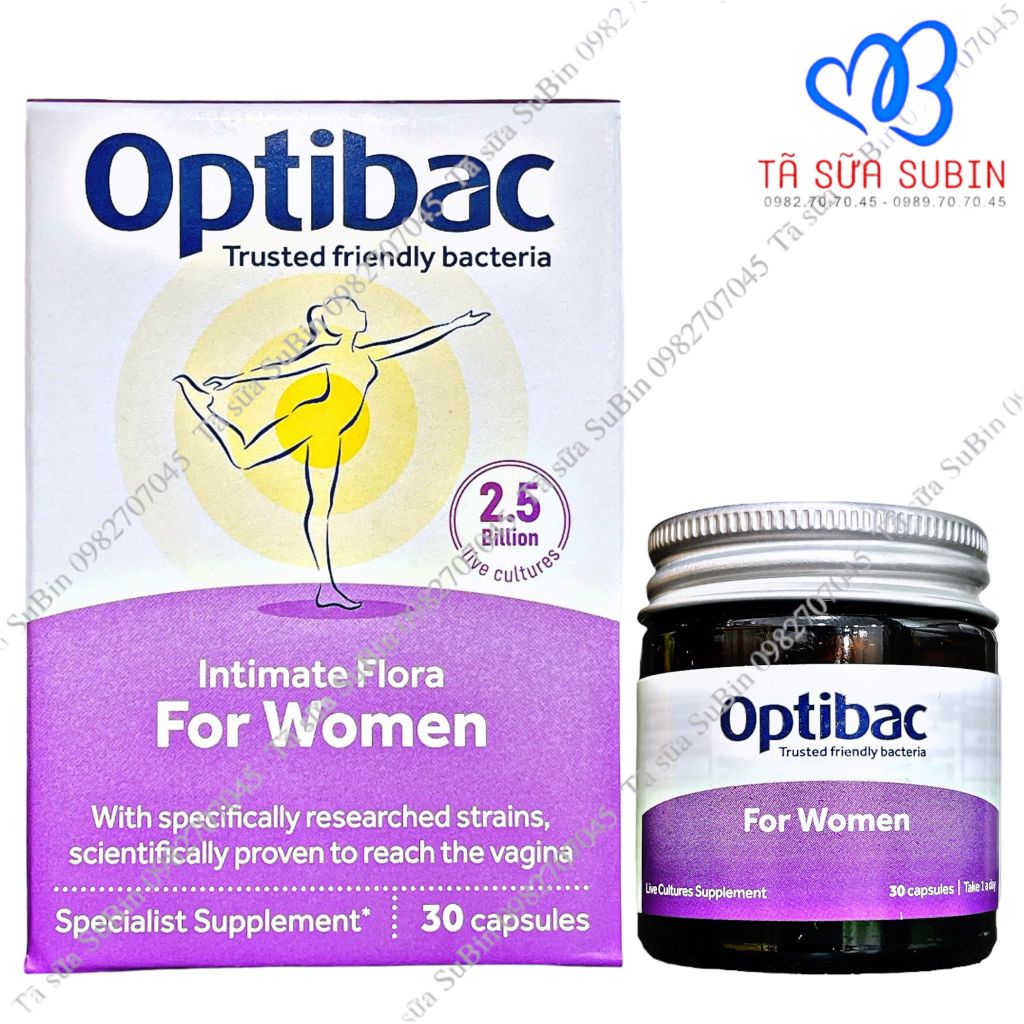 Men Optibac Tím Chữa Nấm Âm Đạo Và Viêm Tiết Niệu Úc 30 Viên