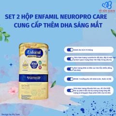 Set 2 Hộp Sữa Enfamil NeuroPro Care Mỹ 587gr Cho Bé 0-12 Tháng