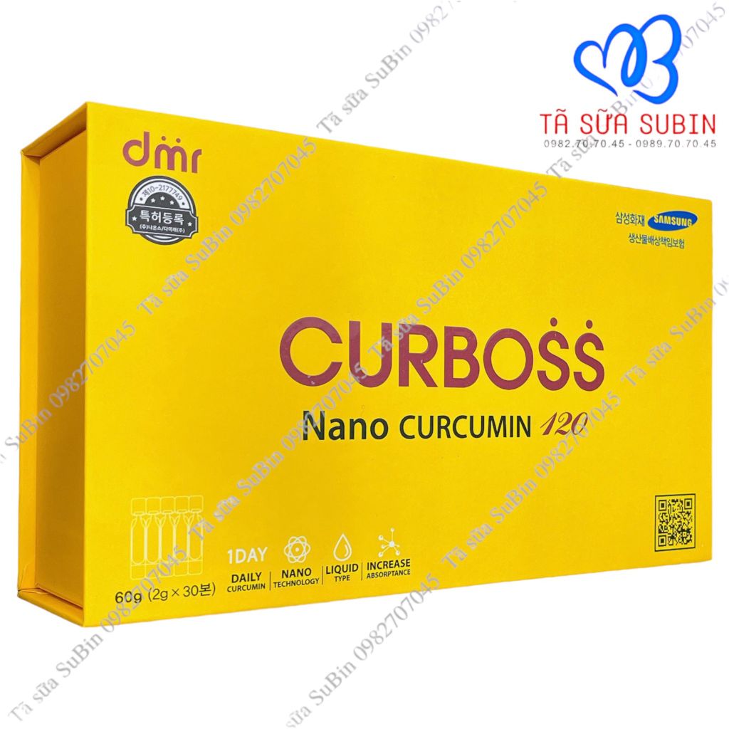 Tinh Chất Nghệ Nano Curboss Premium Hàn Quốc  30 Tép