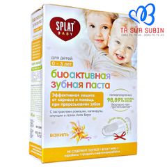 Set Kem Đánh Răng Và Bàn Chải Silicol Spalat Baby Nga Siêu Mềm Vị Vanila 0-3Tuổi