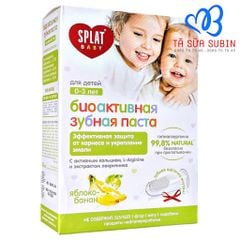 Set Kem Đánh Răng Và Bàn Chải Silicon Spalat Baby Nga Vị Chuối Táo