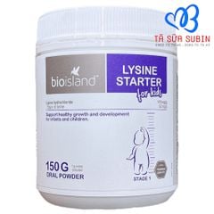 Bột Lysine Bio island Lysine Starter For Kids Úc 150gr Tăng Chiều Cao Và Phục Hồi Cân Nặng