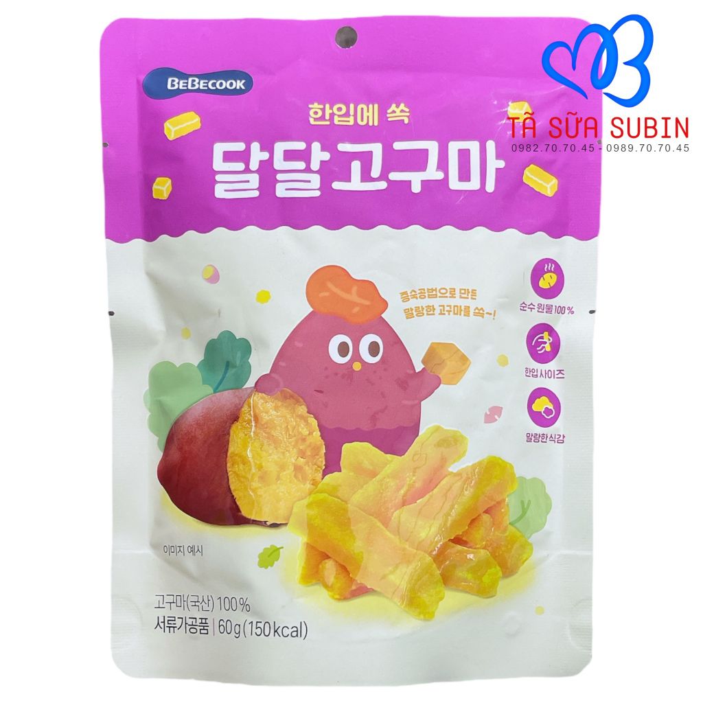 Khoai Lang Sấy Dẻo Bebecook Hàn Quốc 60gr