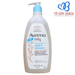 Sữa Tắm Gội Trị Chàm Aveeno Wash & Shampoo Natural Oat Extra 532ml