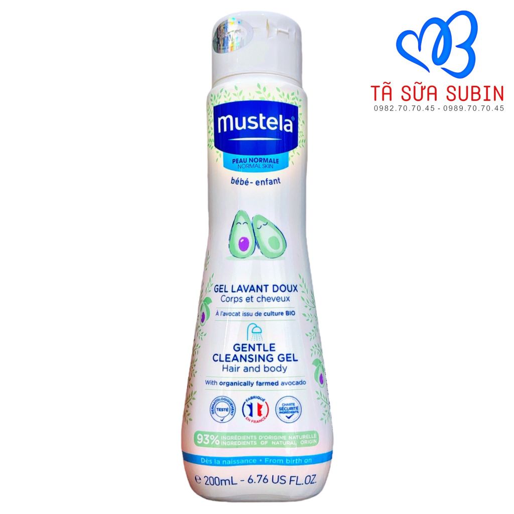 GEL Tắm Gội Toàn Thân Mustela Pháp 200ML 0Th+