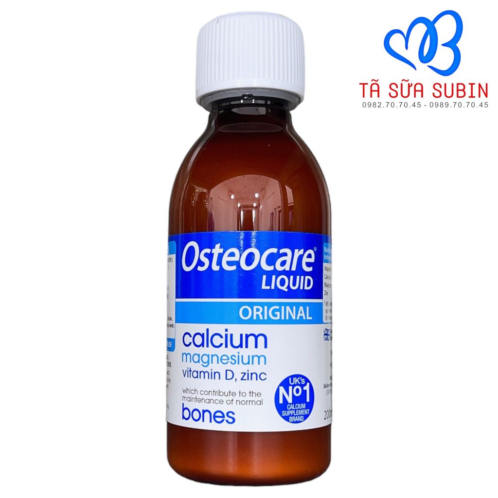 Canxi Osteocare Liquid Calcium magnesium vitamin d, zinc Anh 200m Tã