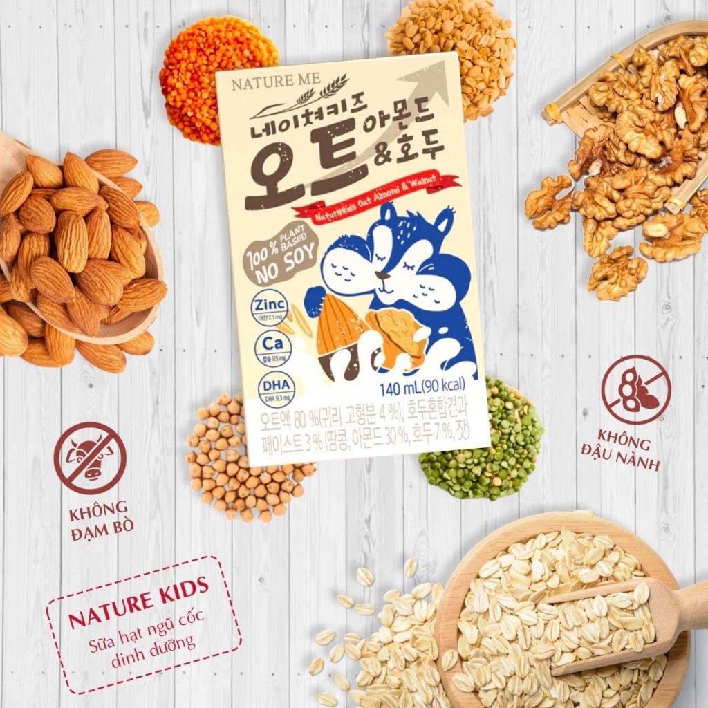 Sữa Hạt Ngũ Cốc Dinh Dưỡng Nature Kids Hàn Quốc 140ml