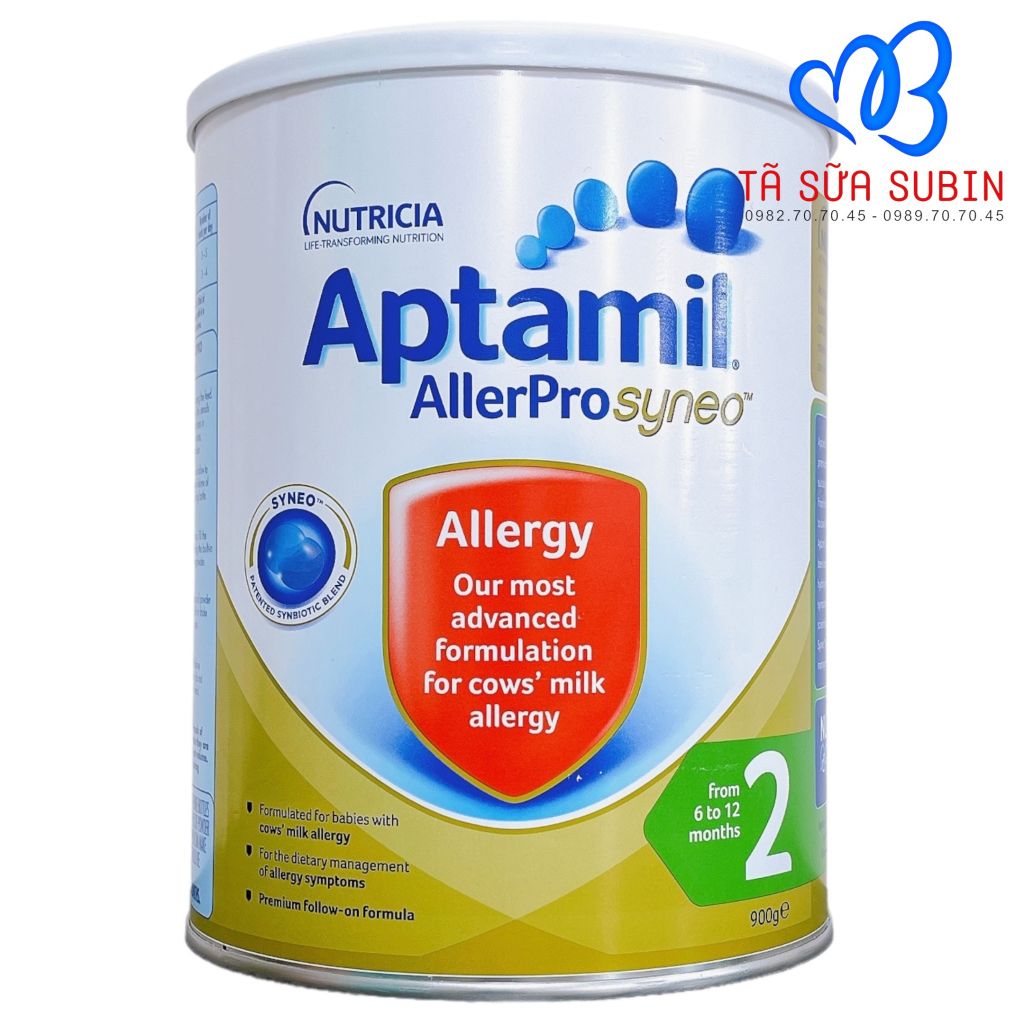 Sữa Aptamil Allerpro Syneo số 2 (900g) dành cho trẻ dị ứng đạm sữa bò 6-12 tháng