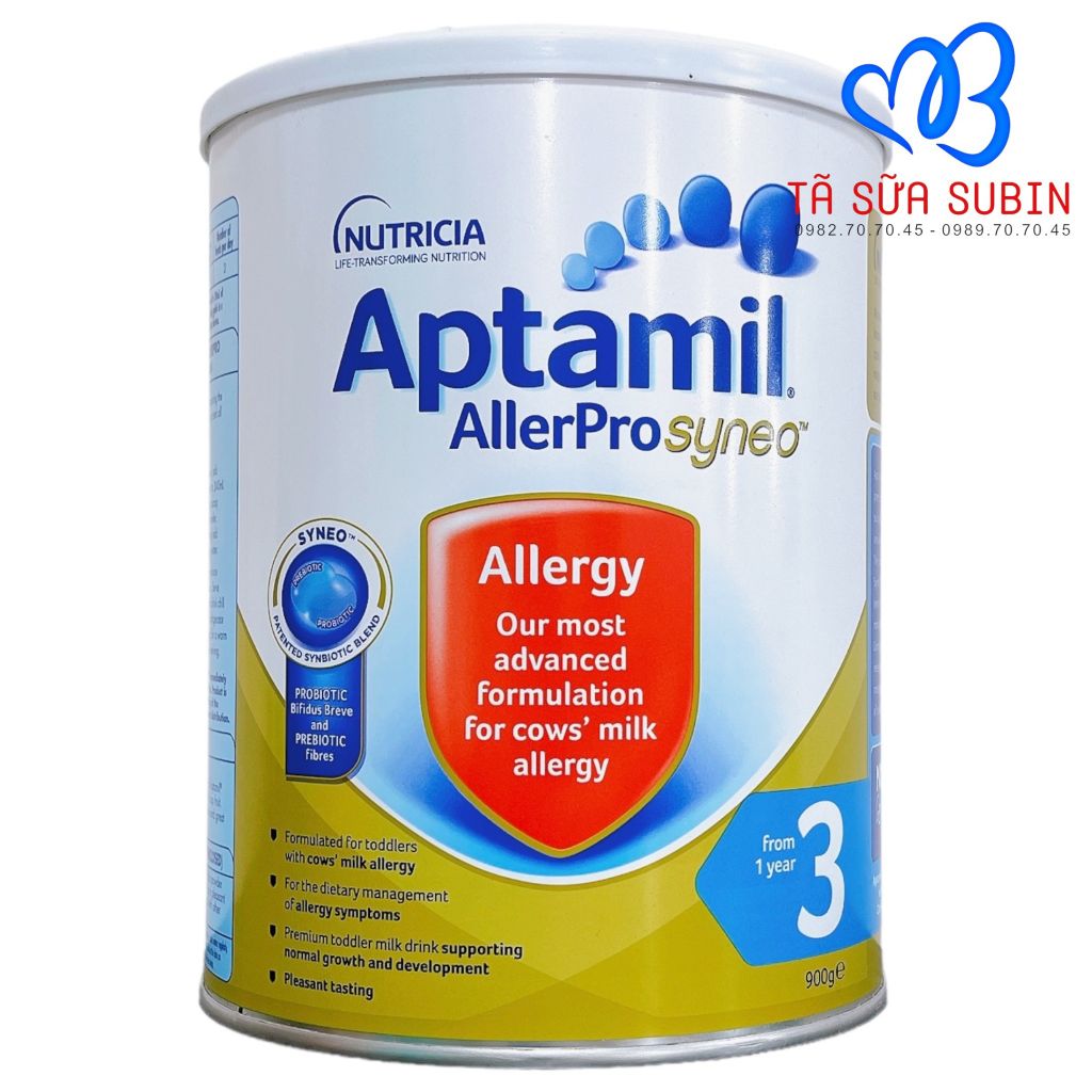 Sữa Aptamil Allerpro Syneo số 3 (900g) dành cho trẻ dị ứng từ 1-3 tuổi