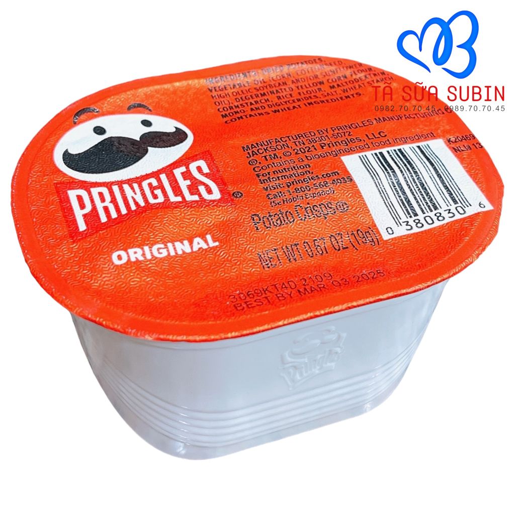 Bánh snack khoai tây Pringles Original Mỹ 17g (vị tự nhiên)