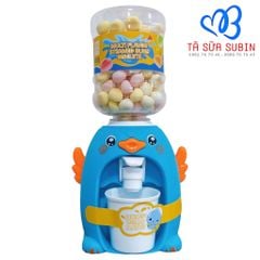 Bánh men hình bình uống nước chim cánh cụt màu xanh