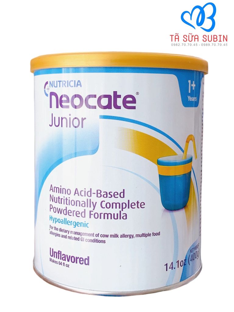 Sữa Dị Ứng Đạm Bò Neocate Junior Mỹ 400g