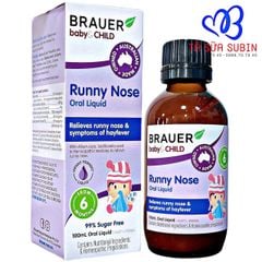 Siro Sổ Mũi Runny Nose Brauer Úc 100ml (6 Tháng)