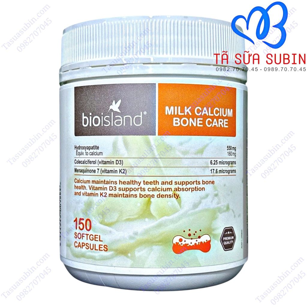Viên Uống Bổ Sung Canxi Bio island Úc 150 Viên (12 Tuổi Trở Lên)