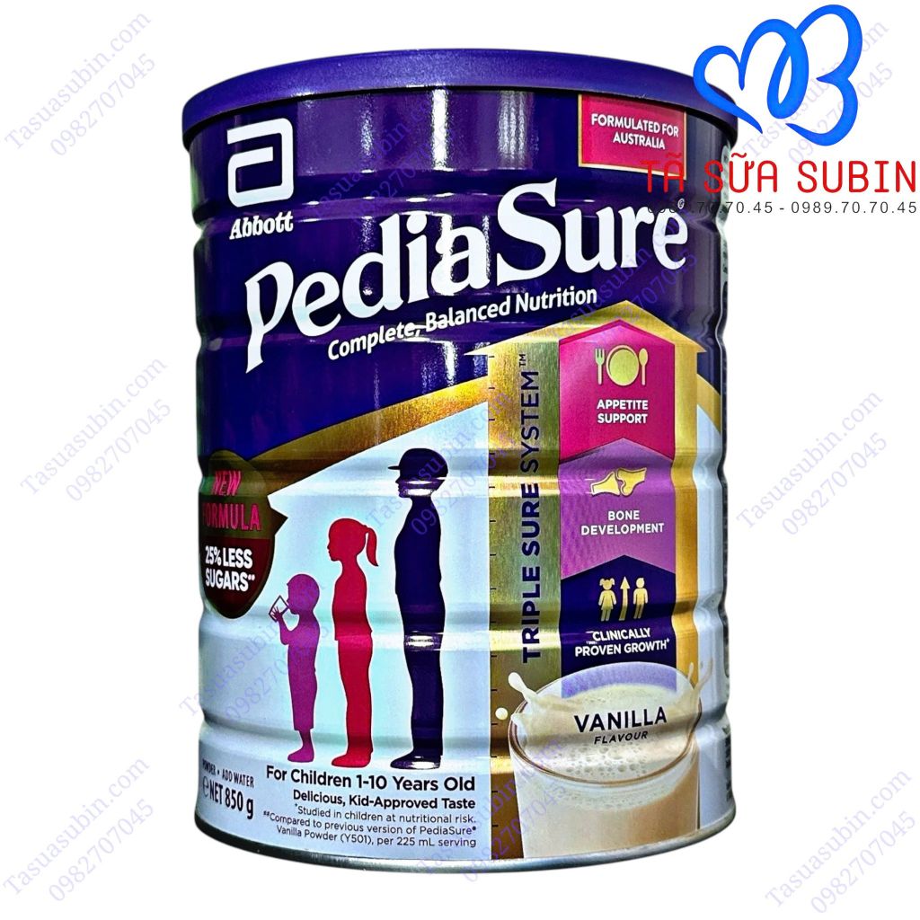 Sữa Pediasure Úc 850gr Cho Bé Từ 1 - 10 Tuổi