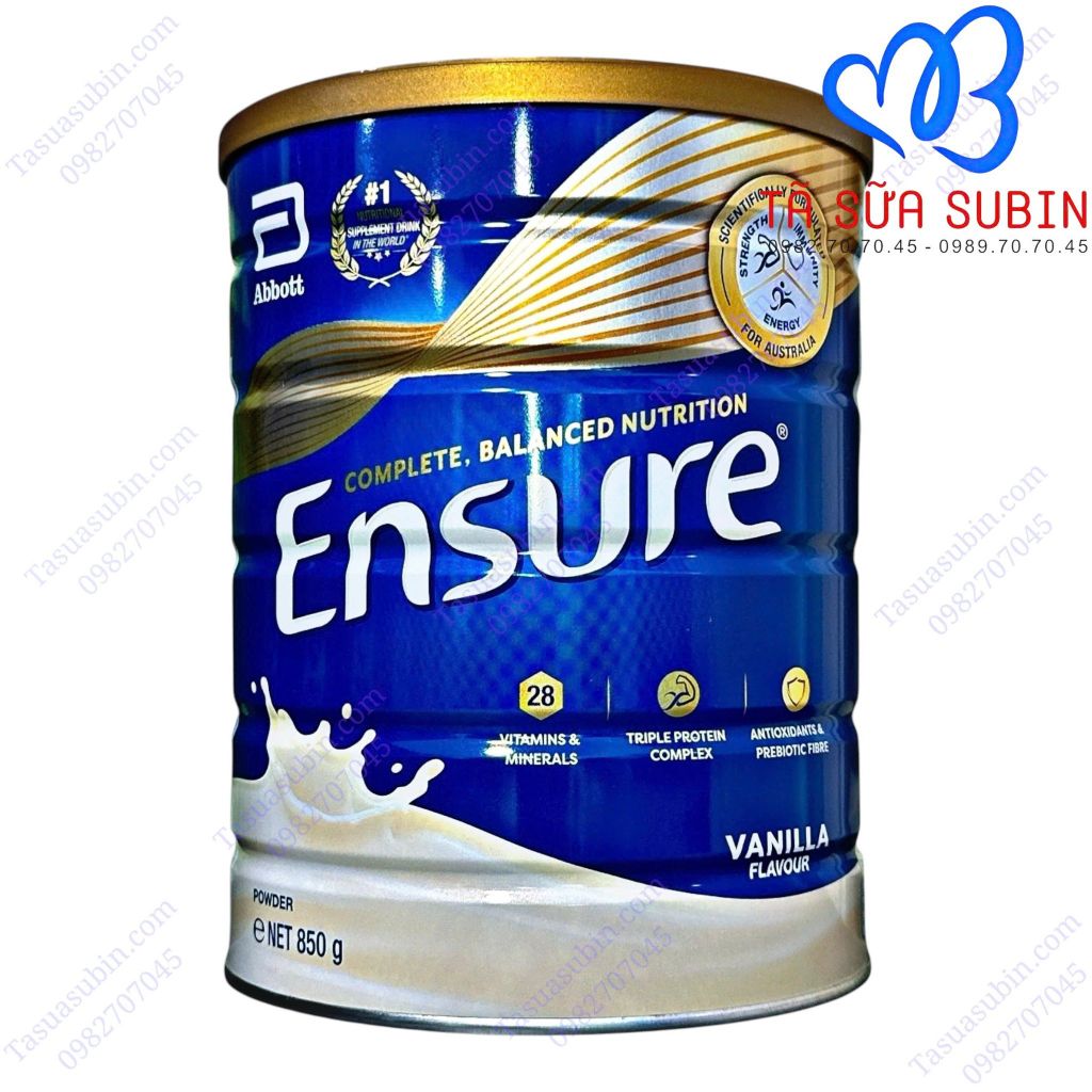 Sữa Ensure Úc 850gr Vị Vani
