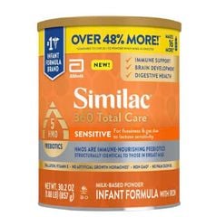Sữa Similac 360 Total Care 5HMO Prebiotics Mỹ 856g Màu Cam