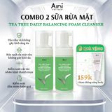  Sữa Rửa Mặt Tạo Bọt Aini Tea Tree Daily Balancing Foam Cleanser 100ml 