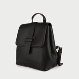  Balo Nữ Mini Nắp Gập Nam Châm Phối Viền Nâu AT-16 Đen 