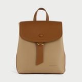  Balo Nữ Mini Nắp Gập Phối Khóa Tròn AT-9 Kem 