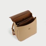  Balo Nữ Mini Nắp Gập Phối Khóa Tròn AT-9 Kem 