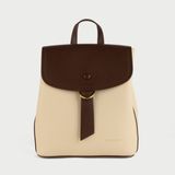  Balo Nữ Mini Nắp Gập Phối Khóa Tròn AT-9 Kem Trắng 