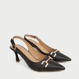 Giày Cao Gót Nữ Slingback Mũi Nhọn Phối Khóa Sang Trọng BD-010 