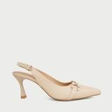  Giày Cao Gót Nữ Slingback Mũi Nhọn Phối Khóa Sang Trọng BD-010 