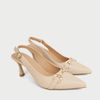  Giày Cao Gót Nữ Slingback Mũi Nhọn Phối Khóa Sang Trọng BD-010 
