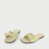  Dép Đế Bằng Nữ Quai Phối Nơ Xinh MH6 Xanh 