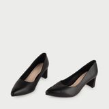  Giày Cao Gót Nữ Da Trơn Mũi Nhọn Cao Cấp PA-02 Đen 