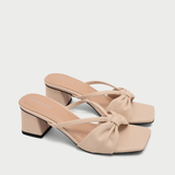  Dép Cao Gót Nữ Đế Vuông Quai Ngang Kiểu Nơ 5cm MC.316 