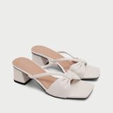  Dép Cao Gót Nữ Đế Vuông Quai Ngang Kiểu Nơ 5cm MC.316 