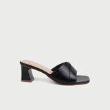  Dép Cao Gót Nữ Đế Vuông Quai Ngang Đan Chéo MC.341 