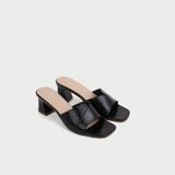  Dép Cao Gót Nữ Đế Vuông Quai Ngang Đan Chéo MC.341 