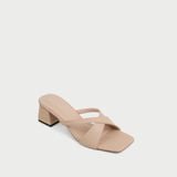  Dép Cao Gót Nữ Đế Vuông Quai Ngang Đan Chéo MC.342 