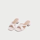  Dép Cao Gót Nữ Đế Vuông Quai Ngang Đan Chéo MC.342 