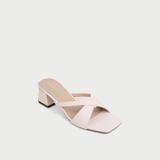  Dép Cao Gót Nữ Đế Vuông Quai Ngang Đan Chéo MC.342 