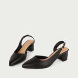  Giày Sandal Cao Gót Nữ Dáng Slingback Mũi Nhọn Đế Vuông Cao 5cm MC-811 